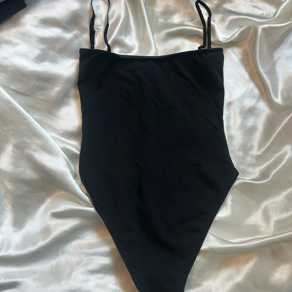 ARE YOU AM I Black Bodysuit
